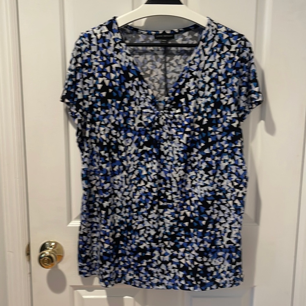 Lane Bryant Blue Black Geometric top 18/20